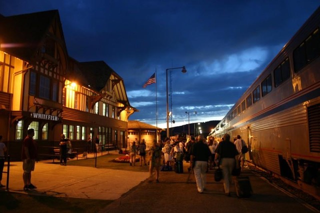 Arriving by Rail Whitefish Montana