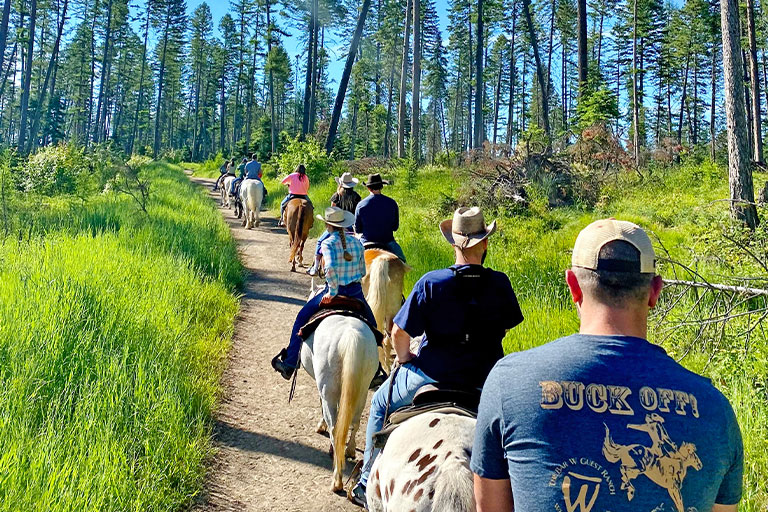 Public Horseback Trail Rides at the Bar W Guest Ranch in Whitefish Mt