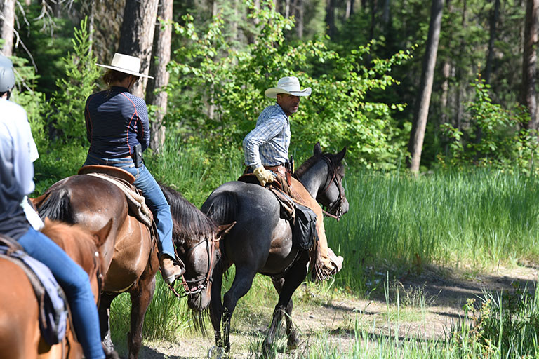 Public Horseback Trail Rides at the Bar W Guest Ranch in Whitefish Mt