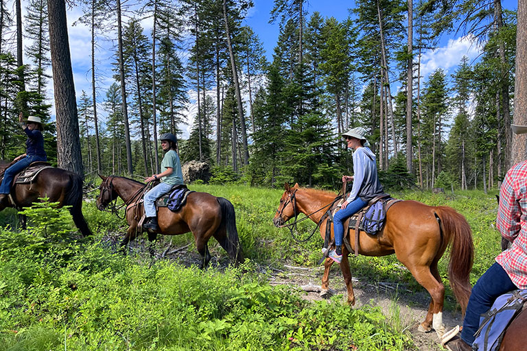 Public Horseback Trail Rides at the Bar W Guest Ranch in Whitefish Mt