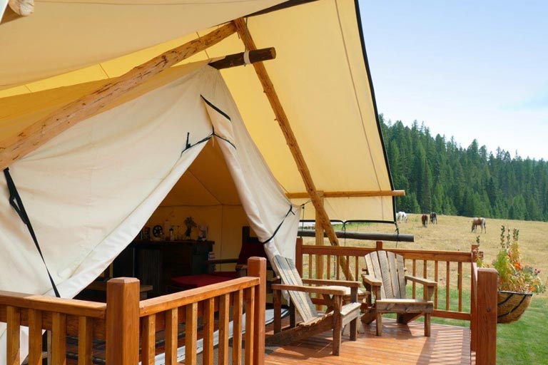 The Bar W Guest Ranch - Glamping Tents in Whitefish MT