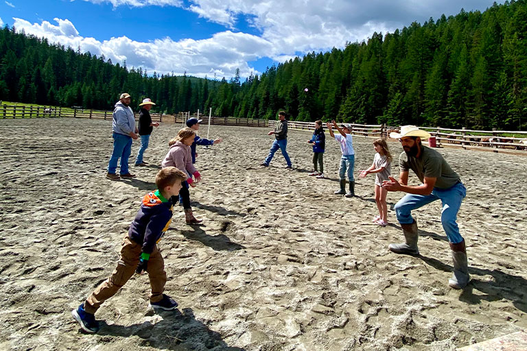 Kids Camp at the Bar W Guest Ranch in Whitefish Mt