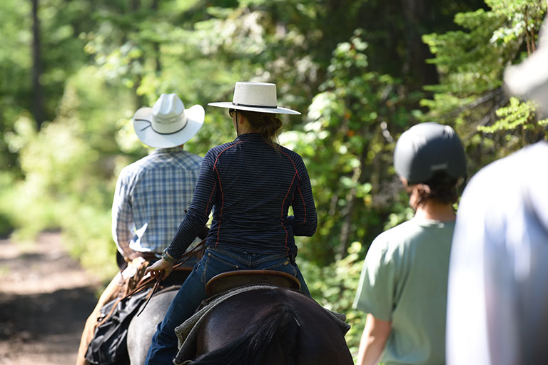 Public Horseback Trail Rides at the Bar W Guest Ranch in Whitefish Mt