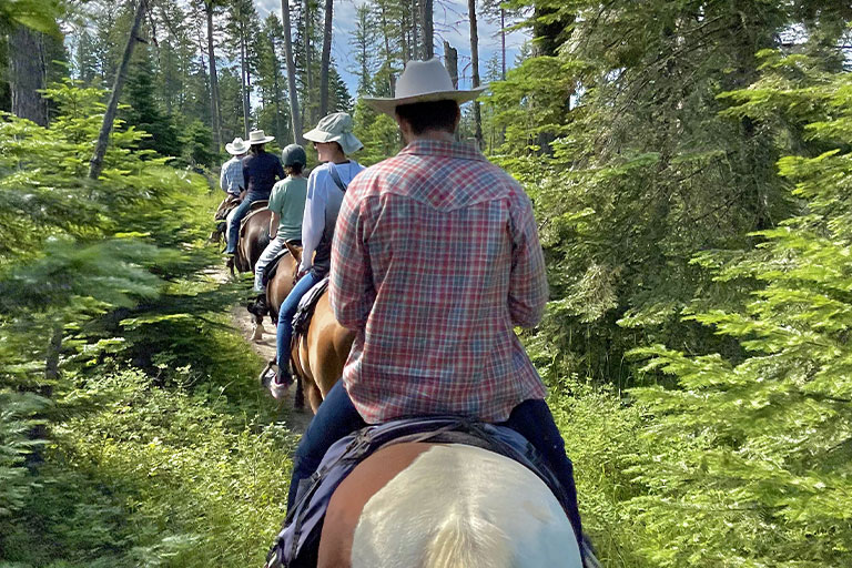 Public Horseback Trail Rides at the Bar W Guest Ranch in Whitefish Mt