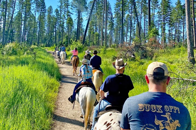 Public Horseback Trail Rides at the Bar W Guest Ranch in Whitefish Mt