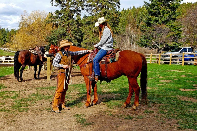 Public Horseback Trail Rides at the Bar W Guest Ranch in Whitefish Mt