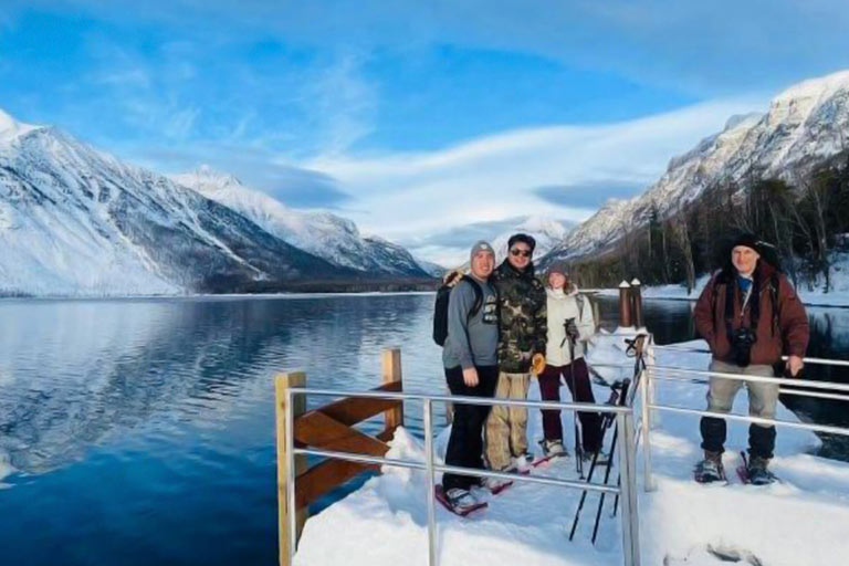 Scenic Drive & Guided Snowshoeing Trips at the Bar W Guest Ranch in Whitefish Mt