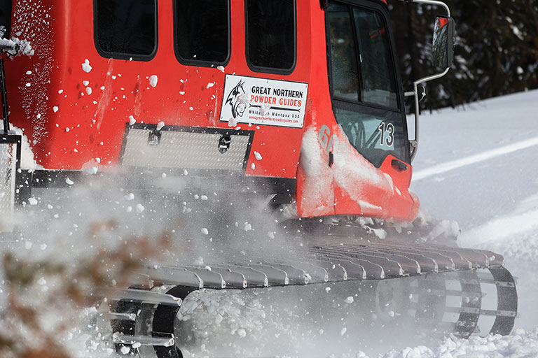 Great Norther Backcountry Cat Ski & Ride Tours at the Bar W Guest Ranch in Whitefish MT
