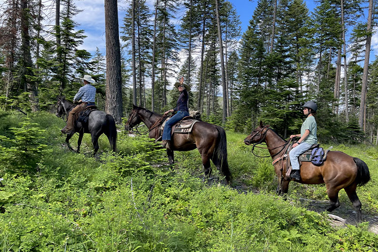 Public Horseback Trail Rides at the Bar W Guest Ranch in Whitefish Mt