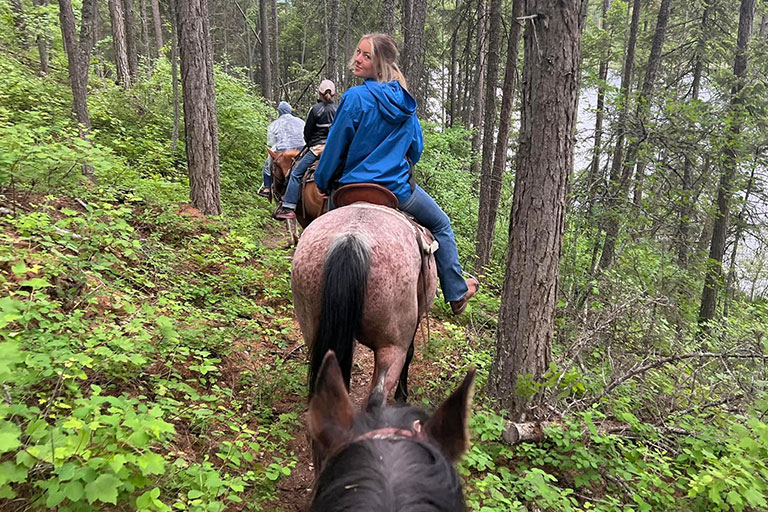 Public Horseback Trail Rides at the Bar W Guest Ranch in Whitefish Mt