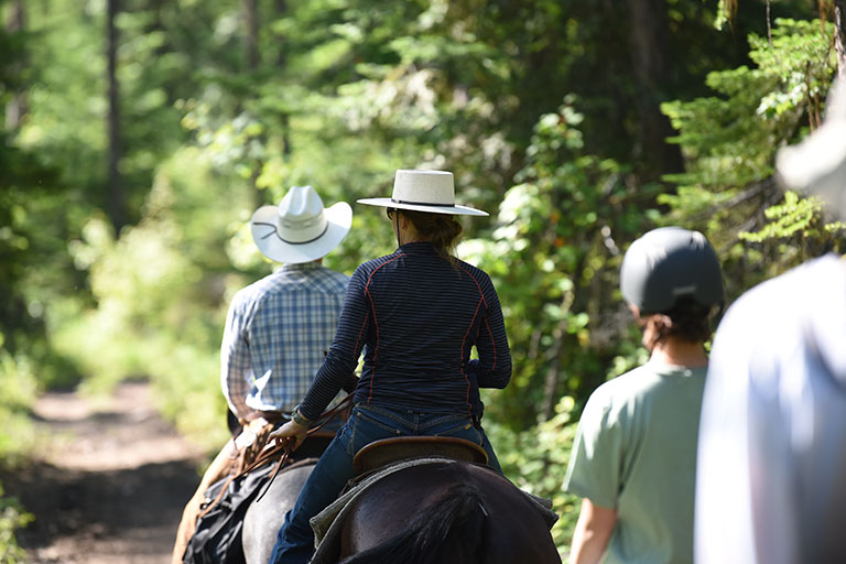Public Horseback Trail Rides at the Bar W Guest Ranch in Whitefish Mt