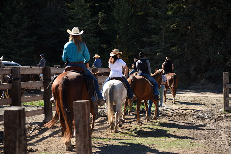 Public Horseback Trail Rides at the Bar W Guest Ranch in Whitefish Mt